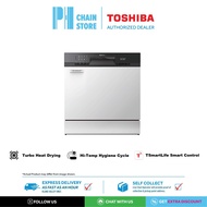TOSHIBA TABLE TOP 8 PLACE SETTINGS DISHWASHER WITH TURBO HEAT DRYING & IOT | DW-08T3(S)-MY