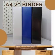 A4 2"D Ring Binder 3-Rings with Front & Back Pocket cover files organizer card book documents file r