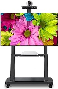 TV stands Modern Black For 50 55 65 75 Inch Flat Screen TVs,Universal Adjustable Floor Standing TV Cart With Wheels,Load 150Kg/330Lbs beautiful scenery