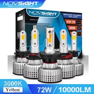 Novsight N12Y 3000K Car LED headlight fog light H4 H7 H1 H11 H3 HB2 9005 9006 9003 HB4 HB3 Lamp 1000