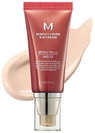 MISSHA M Perfect Cover BB Cream No.13 Bright Beige for Fair Skin SPF 42 PA +++ 1.69 Fl Oz - Tinted M