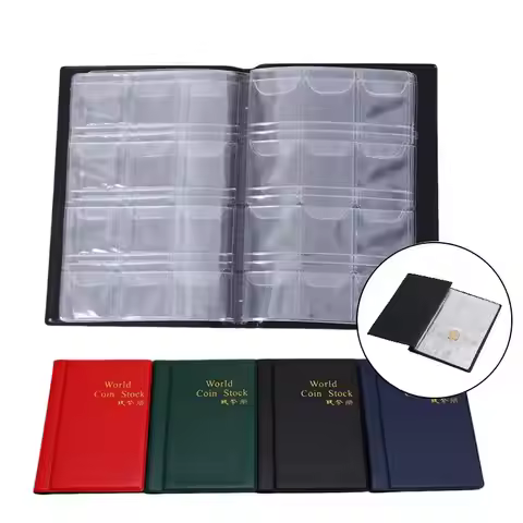 1 PC 120 Grid Coin Album Books Mini Coin Holders pages Coin Storage Collecting Album Book Case Colle