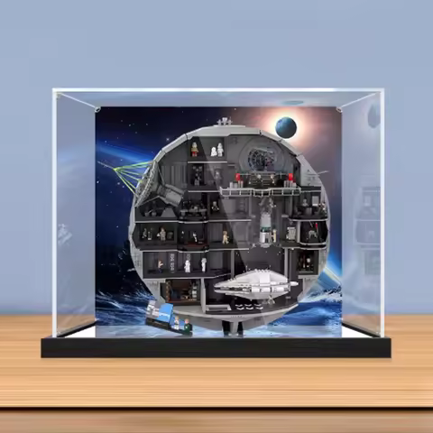 Acrylic Display Case for Lego 75419 Death Star Model, 3mm Dustproof Display Box for lego 75419 (Mode