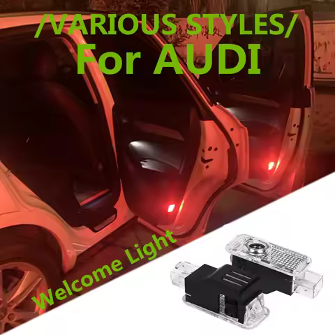 LED Car Door Projector Ghost Shadow Welcome Light Accessories For AUDI A1 A3 8P 8L 8Y A4 A5 A6 A7 A8
