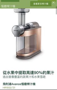 Philips 慢磨榨汁機