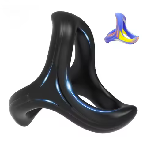 Stretchy Silicone Cock Ring Couples Intimacy Toys for Pleasure & Erection Support, Waterproof Adult 