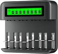 CITYORK 8 Bay LCD Universal Battery Charger for 1.2V C D AA AAA Size Ni-MH Ni-CD Household Rechargea