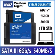 (ของแท้ของใหม่ 100%)SSD 250GB 500GB 1TB 960GB (100% original） WD Blue SSD SATA III 2.5” เหมาะสำหรับโน๊ตบุ๊คและเดสก์ท็อป