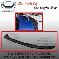 BMW 3 SERIES F30 F80 M3 WING PSM STYLE REAR TRUNK SPOILER DUCKTAIL ABS SKIRT LIP BODYKIT