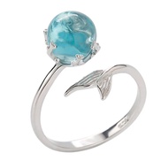 MermaidโฟมแหวนหญิงเปิดสุทธิคนดังNicheออกแบบMermaid Index Fingerแหวนหาง