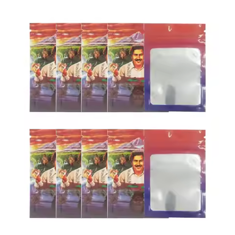 Cartoon Aluminium Coating Mylar Pouch Smellproof Seal Zip Lock Bag Cookies Candy Powder Pouches Holo