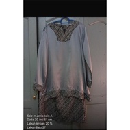 baju kurung cantik warna grey
