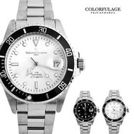 范倫鐵諾Valentino自動上鍊機械腕錶 背蓋鏤雕設計 經典水鬼款式 柒彩年代 【NE1228】原廠公司貨