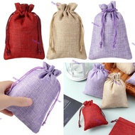 MARIER Jute Gift Bags Hessian Burlap  Home Decor Candy Organizer