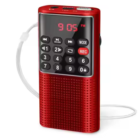 Hot Portable FM Mini Radio Built-in Speaker Recorder Rechargeable Battery Long Standby Strong Signal