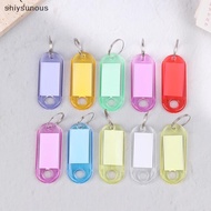 [shiysunous] 10Pcs Multicolor Key ID Label Tags with Key Rings for Luggage Hotel Office FFF