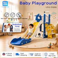 🔥Hight Fence 🔥Foldable Playground Kids Slide Slide for kids gelongsor kanak kanak Indoor Swing Baske