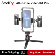 SmallRig อุปกรณ์บล็อกชุดคิท Vlogger ชุดขาตั้งขาตั้งกล้องวิดีโอมีไมโครโฟนไฟ LED RGB สำหรับโทรศัพท์มือ