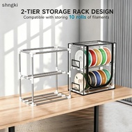 shngki 1 Set 2 Tiers Metal Filament Storage Ra With Trans Cover 3D Printer Filament Storage Box Hold