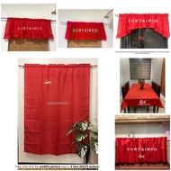 Catalinas Curtain Shop | Red Aesthetic Plain Color Curtain Set Curtain Langsir