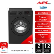 BEKO WTE7512XA0A 7.0KG Front load Washer / Black colour Inverter Washing Machine / Mesin Basuh / 洗衣机