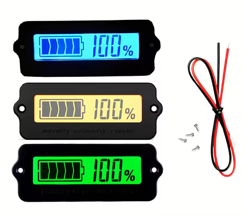 LY6W 12V 24V 36V 48V Lead Acid Battery Capacity Indicator LCD Digital Display Meter Lithium Battery