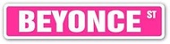 Foomy Stickers Pack of 4-3INCH Stickers - Beyonce Street Sticker Sign Name Childrens Room Door Gift