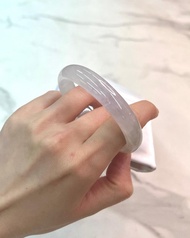 冰玻種 天然翡翠 緬甸 A玉 玉鐲 • 冰種木那春帶彩貴妃鐲