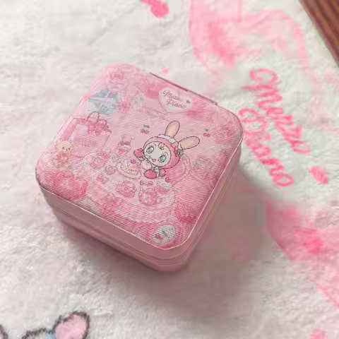Japanese Style Kawaii Mezzo Piano Periphery Portable Jewelry Box Earrings Ring Mini Accessory Storag