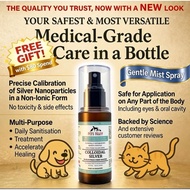 Pets Truly Colloidal Silver Spray & Wipe –  Dog Cat Pets Wounds Eye Ear Mouth Skin Itch Infection Wi