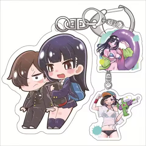 Anime The Dangers in My Heart Keychains Yamada Anna Kyotaro Ichikawa Key Chain Cospiay Pendant Jewel