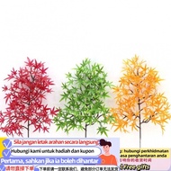 Get ST-ΨArtificial Maple Leaf Plant Pentagram Japanese Maple Soft Landscape Red Maple Engineering Pl