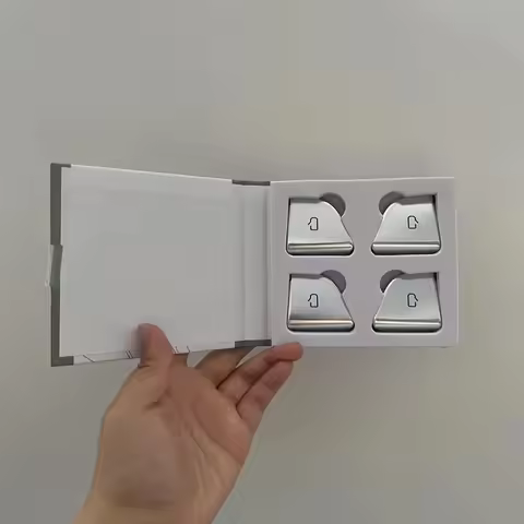 4X Car Open Door Button Stickers For Tesla Model 3 Highland 2024 Accessories Door Open Handle Cover 