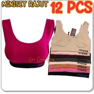 A dozen 12 pcs knitted sports bra miniset adult and teenWanita without foam Fema wideTALI free size 