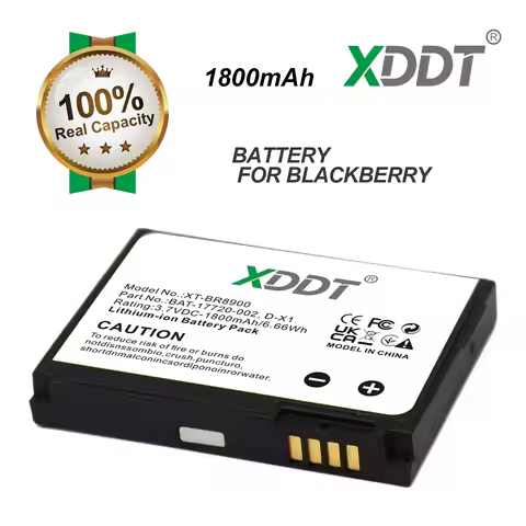 1800mAh D-X1 DX1 Battery For Blackberry 8900 8910 9500 9520 9530 9550 9630 9650 Mobile Phone
