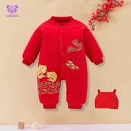 Quần áo trẻ em Chất Nỉ Bông ấm áp Bộ body tết cho bé Bodysuit cho bé trai bé gái từ 0-12M
