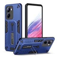 Suitable for Realme10 4G Anti-dust Shock-Proof with Multifunctional Bracket Military-Grade Protection Mecha Style Phone Case Black Green Blue Red