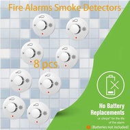 85分貝光電煙霧警報器 - 高靈敏度火災偵測器，適用於臥室、廚房、走廊、辦公室，不含電池