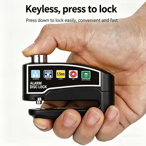 Motorcycle Alarm Disc Brake Lock Security Moto Wheel Disk Padlock Waterproof 110dB Loud Anti Theft A