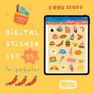 數位 Food Stuff Digital Sticker for Goodnotes,Notability,Etc.