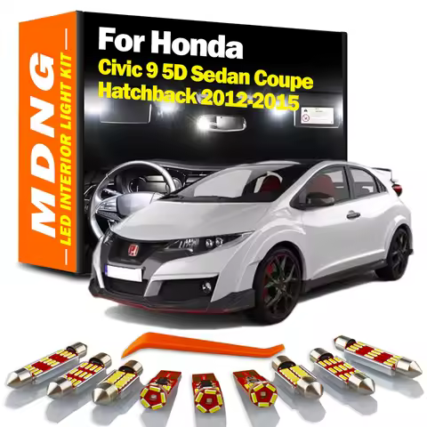 MDNG Canbus For Honda Civic 9 5D Sedan Coupe Hatchback 2012 2013 2014 2015 Vehicle Led Interior Ligh