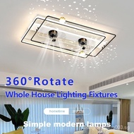 [Starry Sky Fan Light] Ceiling Fan Light/LED Fan Light/Living Room Fan Light/Bedroom Fan Light/Room 