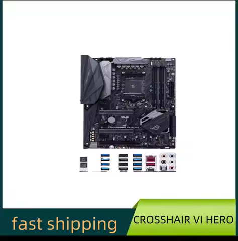 ASUS X370 ATX Gaming Motherboard ROG CROSSHAIR VI HERO Support 9700 56005700X 5800X3D CPU 4xDDR43200