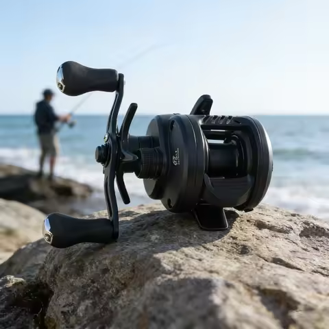 DC Fishing Reel Long Self‑Charging DC Electronic Brake Baitcasting Reel Smooth Casting Sound Anti Ba