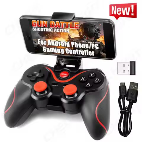 T3 & X3 Wireless Gamepad Adjustable Phone Holder | Multi-Platform Mobile Controller for Android/iOS/