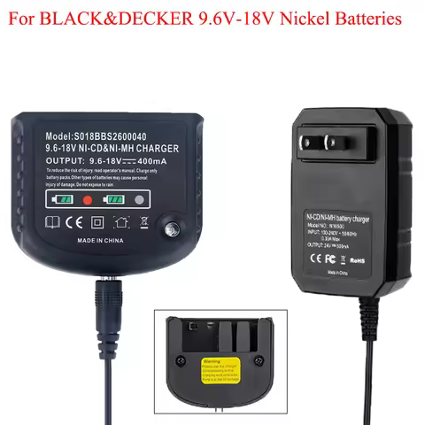 Replacement Charger for Black&Decker 18V NiMh Battery Power Tools 9.6V-18V NiMh Battery Hpb18-Ope FS