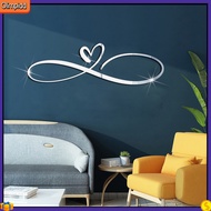 olimpidd|  Portable Mirror Sticker Home Supplies Art Craft Heart 3D Wall Sticker Non Fading