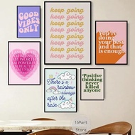 Inspirational Motivational Quotes Canvas Wall Art  Self Care Therapy Affirmation Poster Print for Ho