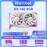 ☺Halltol AMD RX 580 8GB 2048SP Brand New Gaming Graphics Card GDDR5 256Bit Radeon GPU RX580 8G p Of