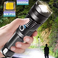 murah Paket lengkap Senter LED Tactical 200000 Lumens Xhp 50 - Kualita